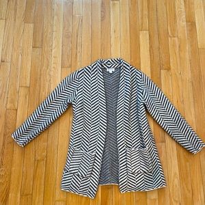 Open Cardigan, Market & Spruce, Camilla Herringbone eyelash Coatigan